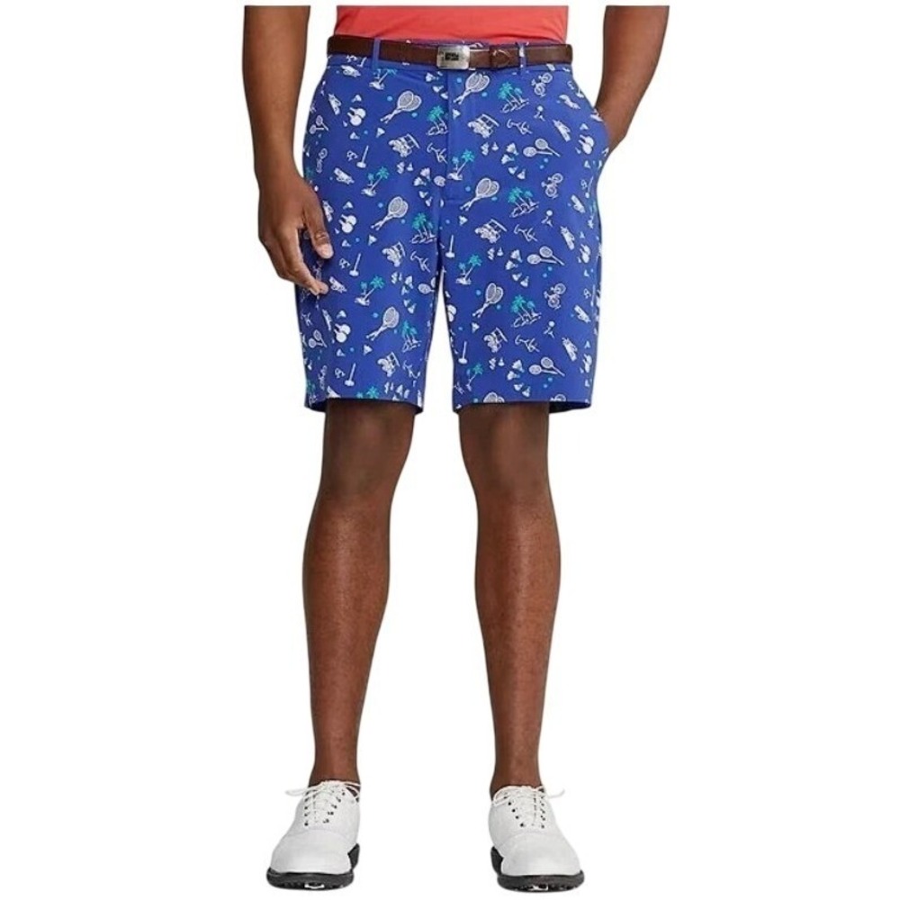 Polo Golf Mens 30 Waist‎ Classic Fit Blue Hybrid Performance Shorts Tennis Golf